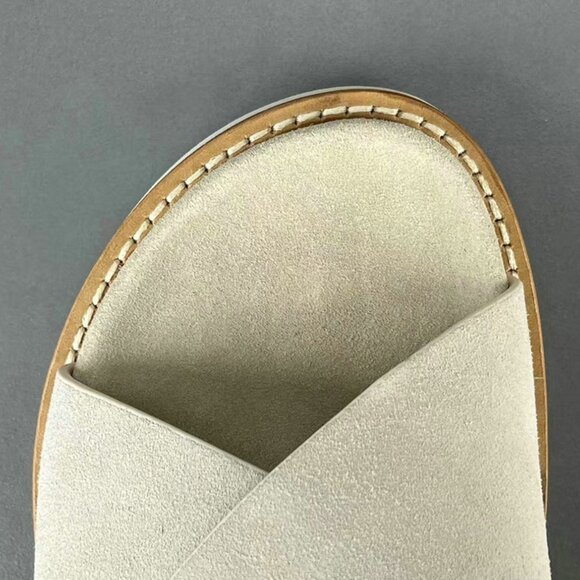 Brunello Cucinelli White Suede Crossover Sandals - Picture 13 of 13